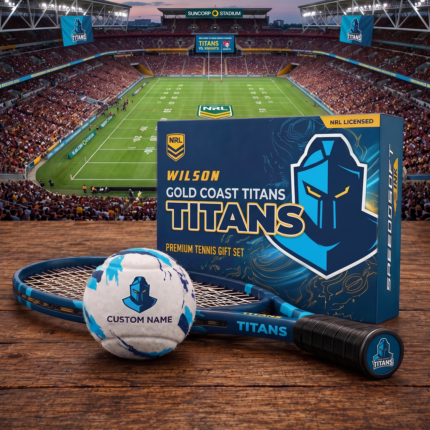 GCT_PREMIUM NRL  EXCLUSIVE PERSONALIZED TENNIS BALL SET LIMITED EDTION