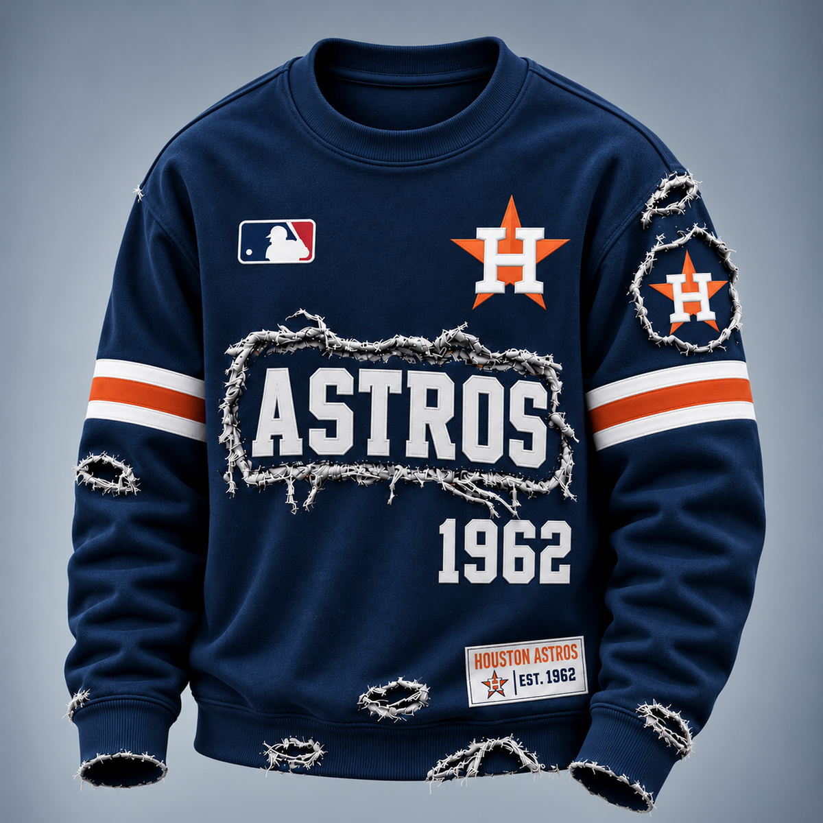HOU x MLB Distressed Premium SweatShirt