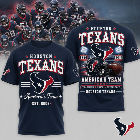 HOU x NFL Premium Team Tradition Pride 3D Shirt