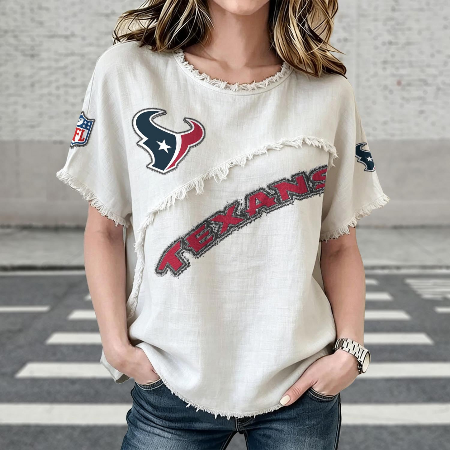 HOU x NFL Women’???s Vintage O-Neck 2905 DatND DVT