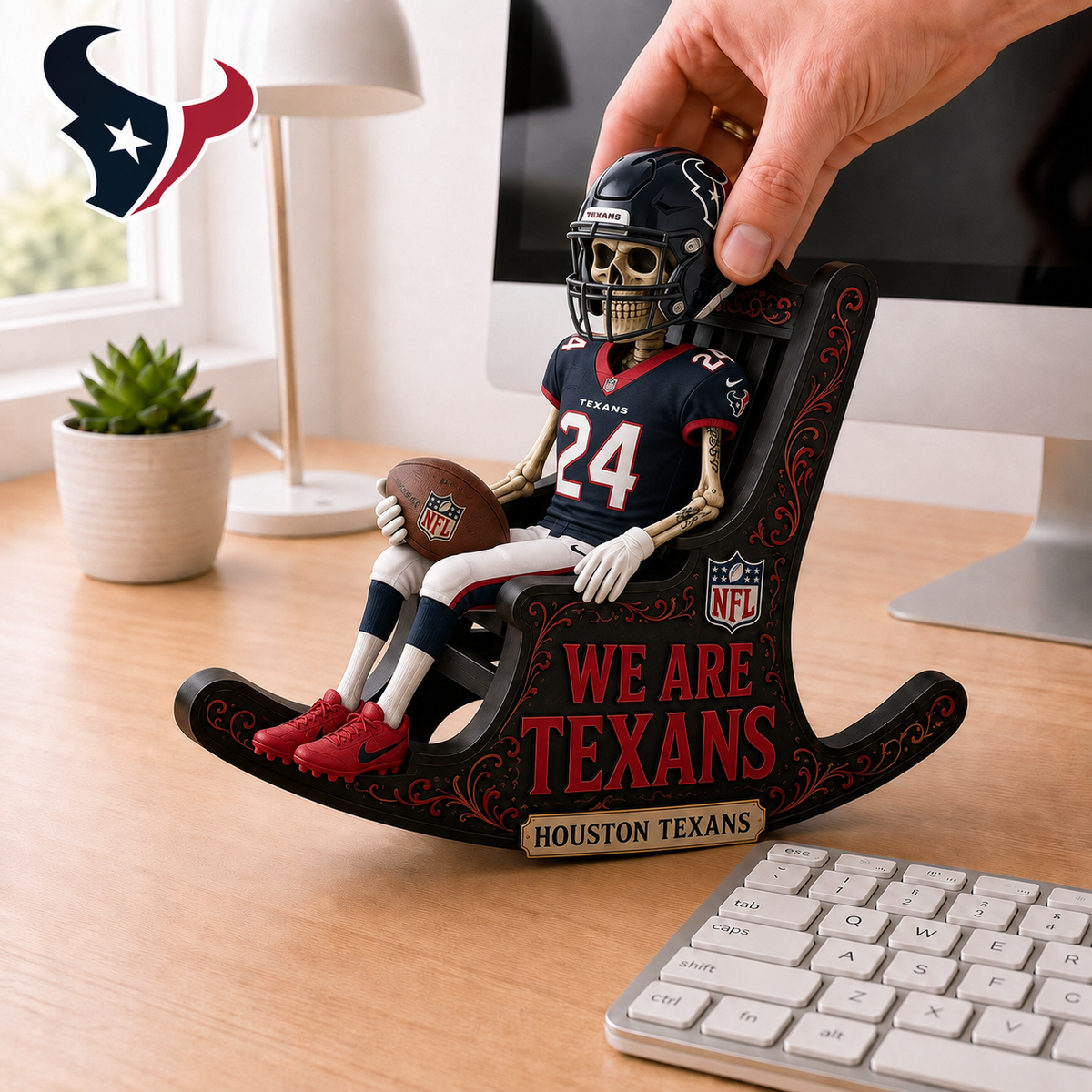 HT x NFL Skeleton Rocking Chair Custom Shape 3 Layers