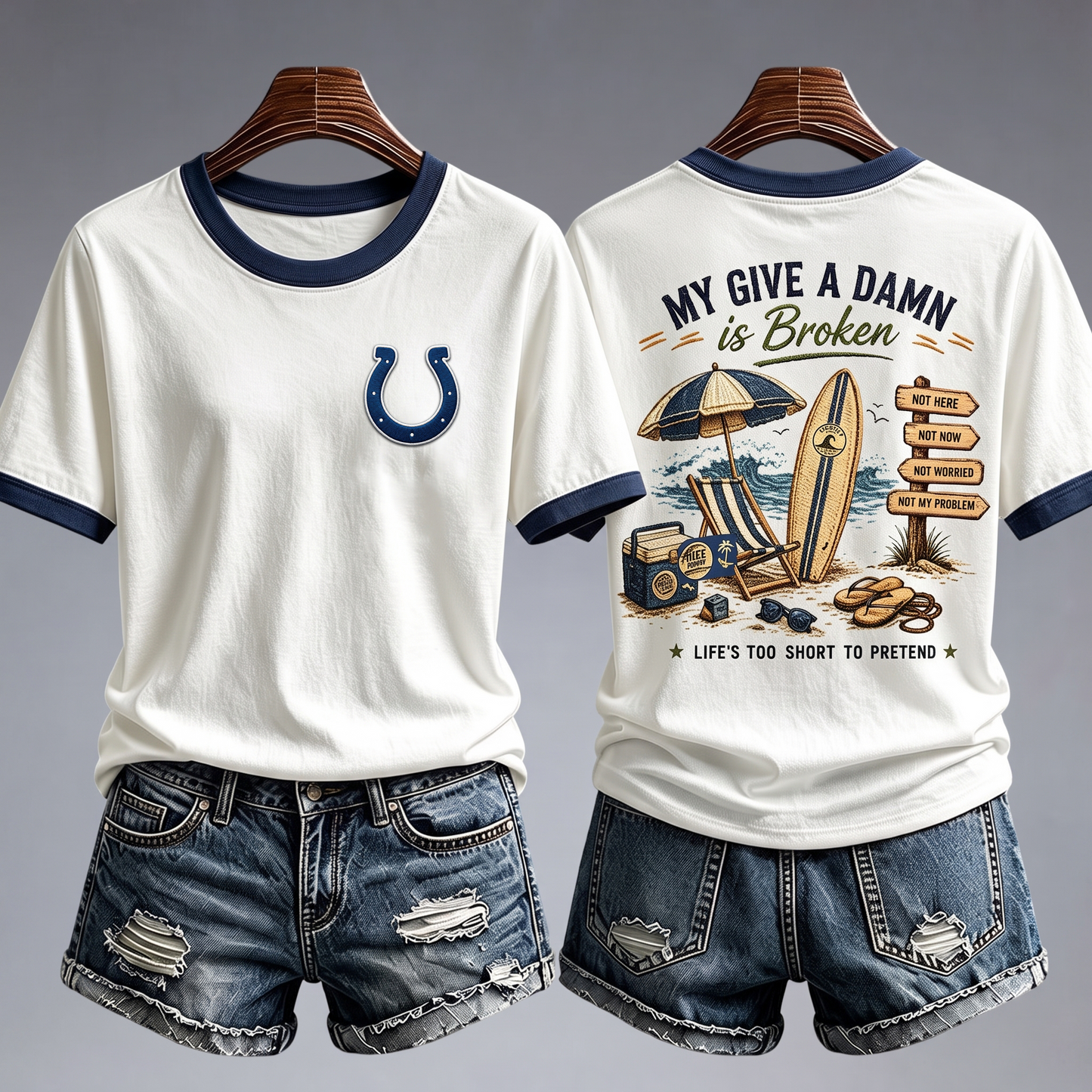 IC x NFL My Give A Damn Is Broken Shirt