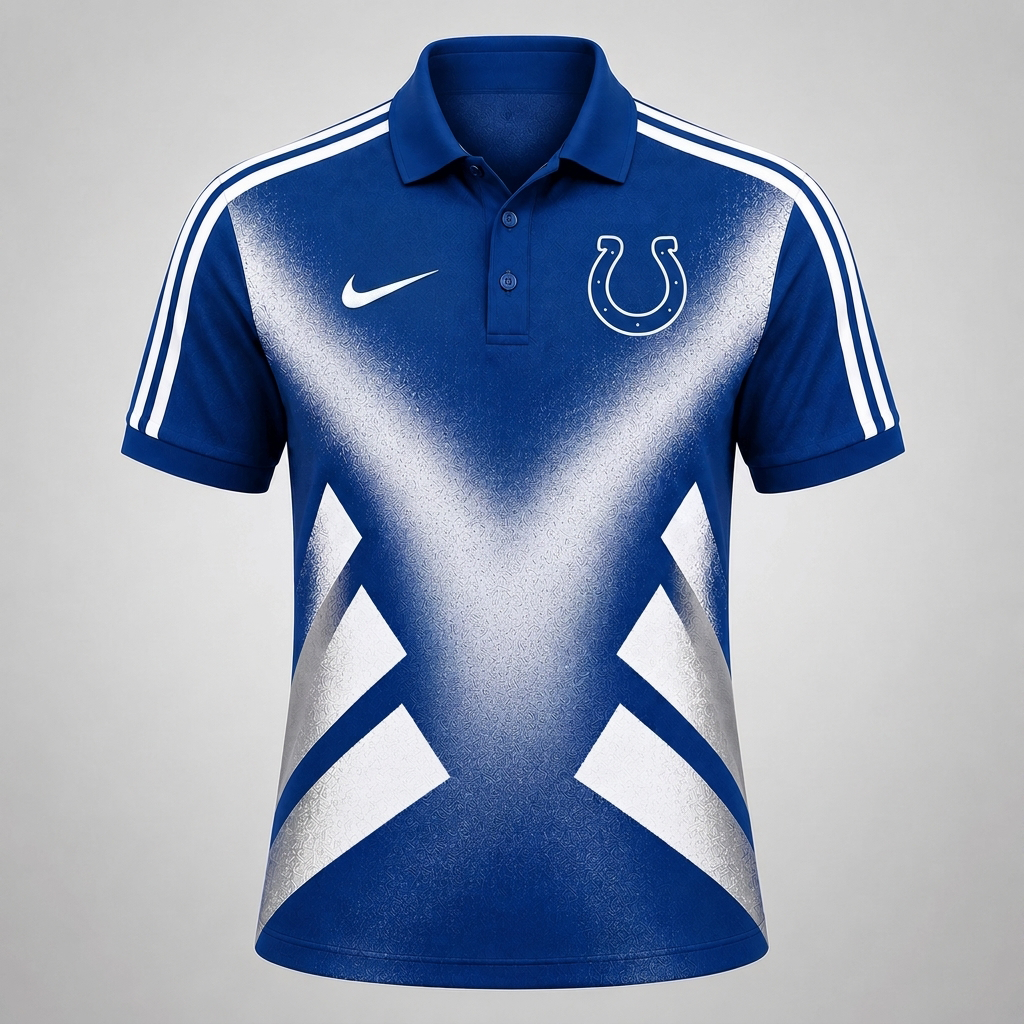 IC x Premium NFL Sports Fan Geometric Pattern Polo Shirt