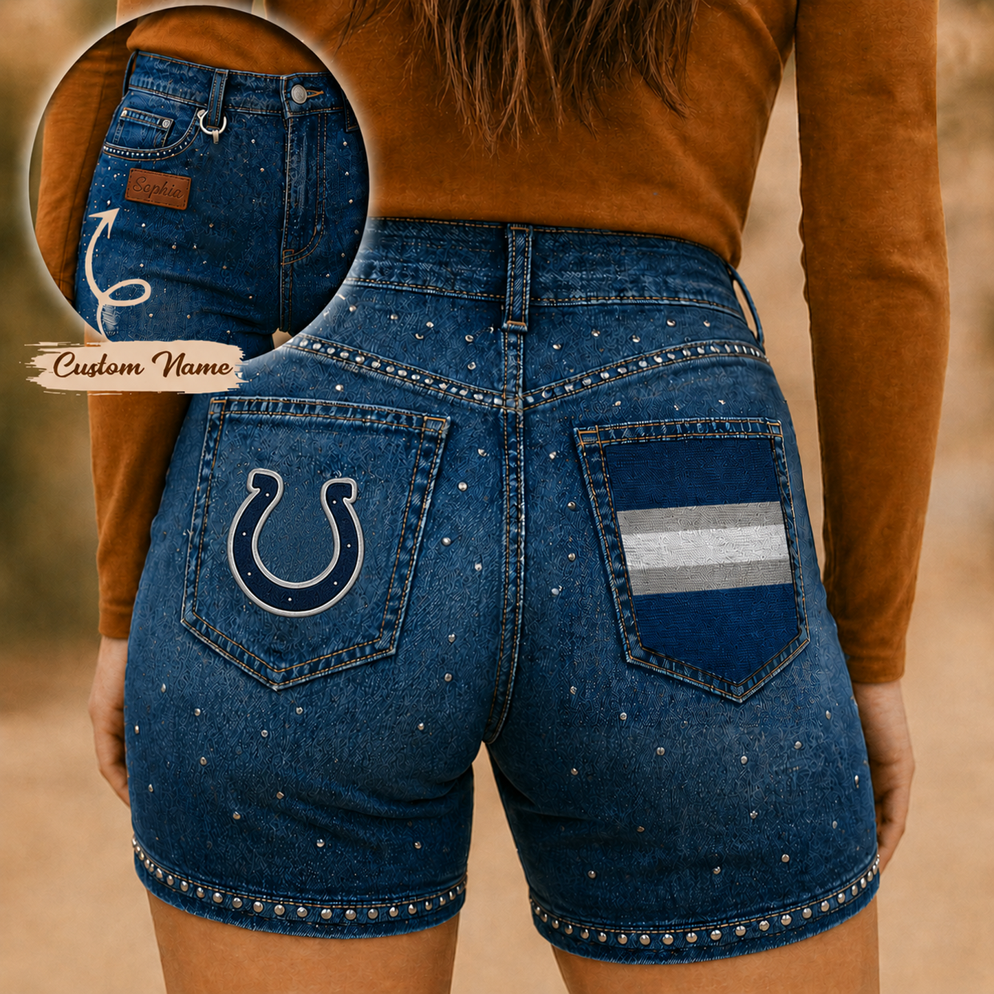 IND x NFL Premium High Waisted Biker Shorts 0905 DatND DVT