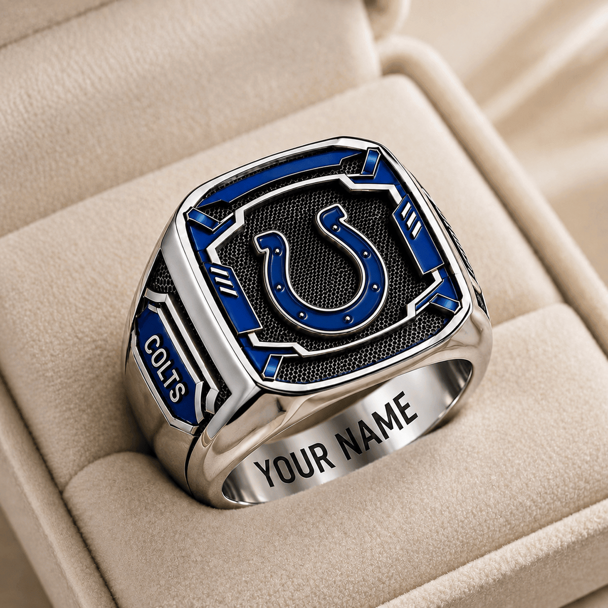IND x NFL Special Ring Custom Any Name Gift For Fan Love