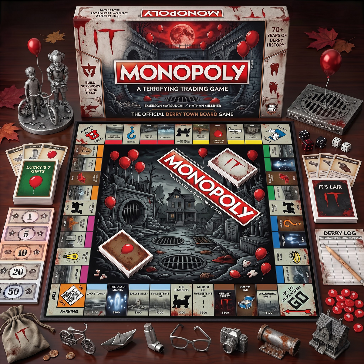 IT-Themed Monopoly Horror Edition Board Game – The Creepy Clown