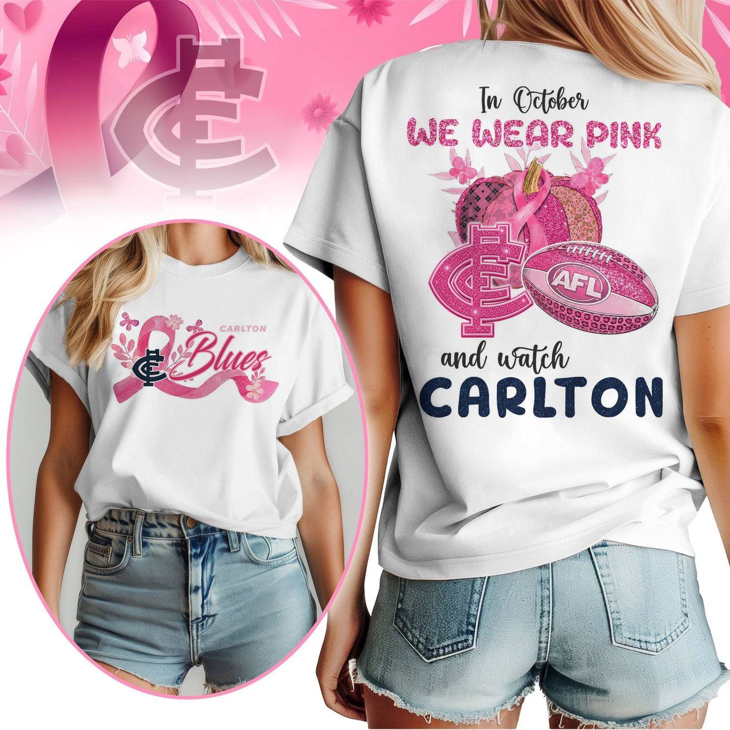 In October We Wear Pink And Watch CAR Shirt