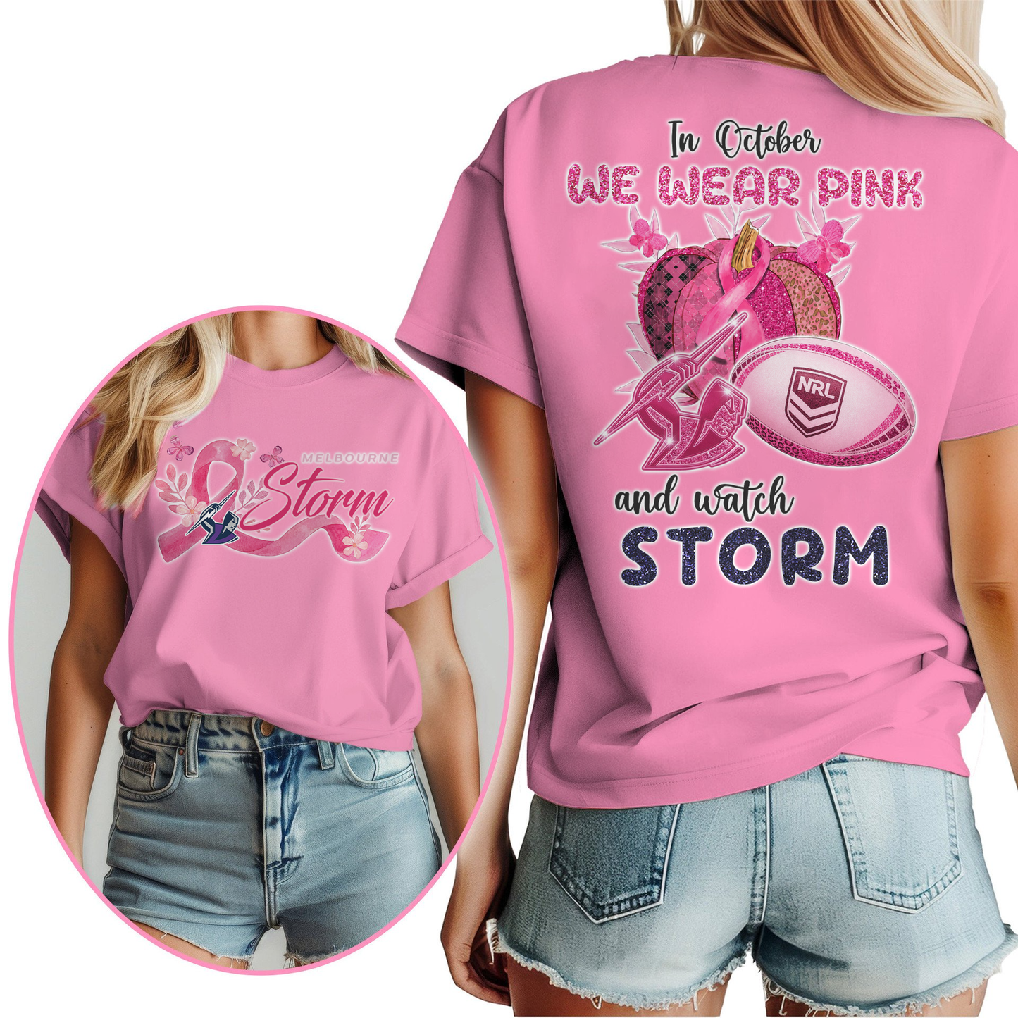 In October We Wear Pink And Watch MS Shirt