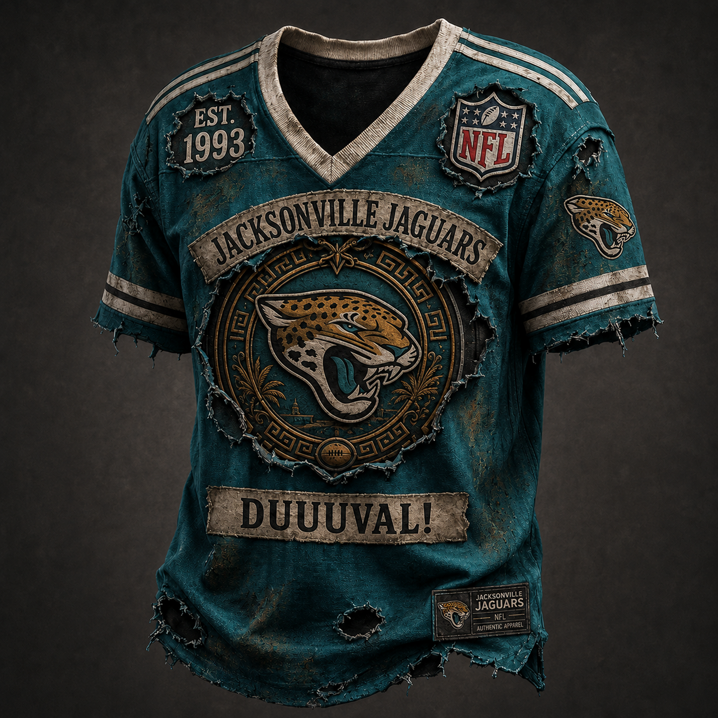 JAC X NFL Exclusive V-Neck T-Shirt 2007