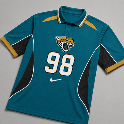 JJ Premium NFL Custom Number Sports Style Polo Shirt