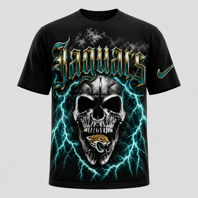 JJ Premium NFL Premium Skull Lightning Graphic T-Shirt