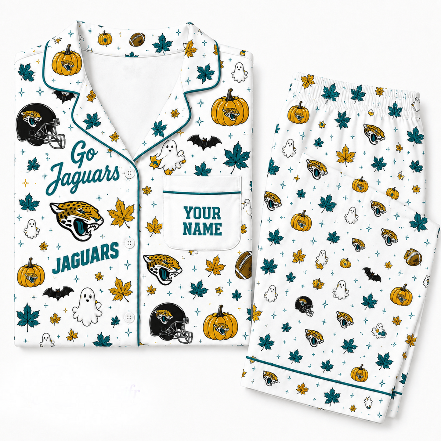 JJ x NFL Halloween Personalized Set Long Pajamas