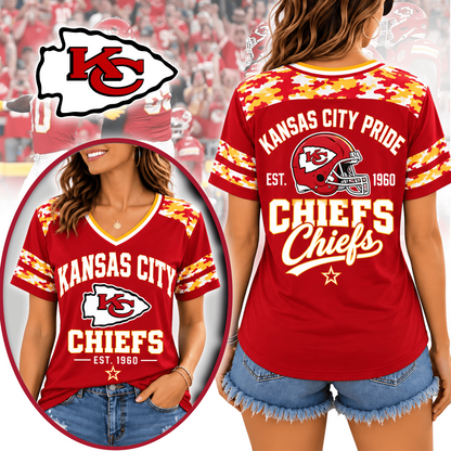 KC Premium NFL All-American Camo V-neck