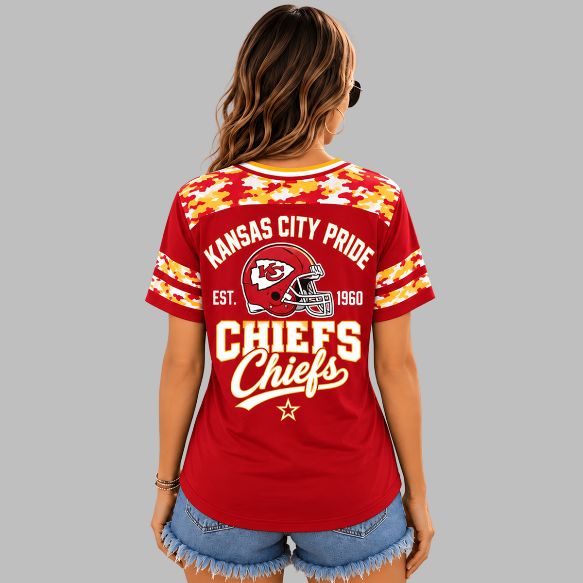 KC Premium NFL All-American Camo V-neck