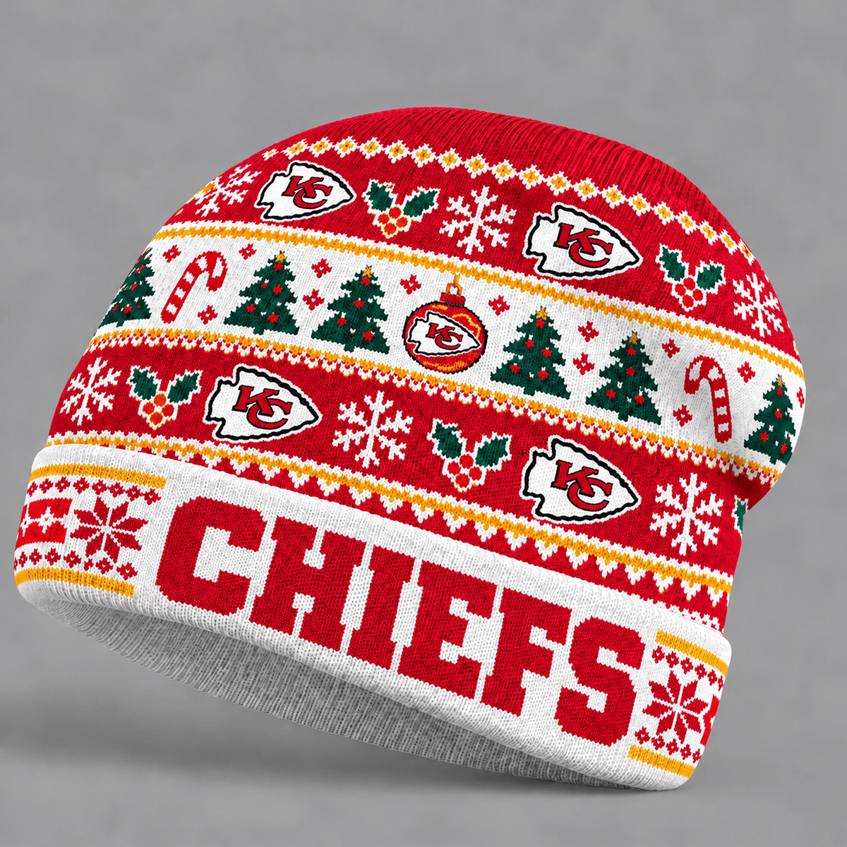 KC x NFL Christmas Game Day Beanie Hat