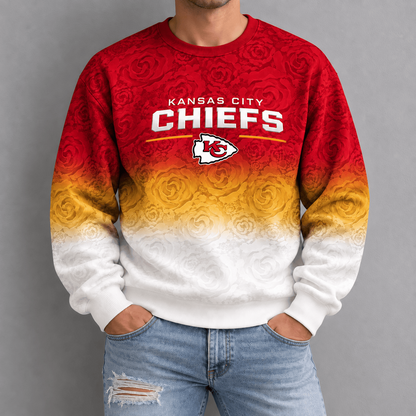 KC x NFL Embossed Rose Ombre Sweatshirt