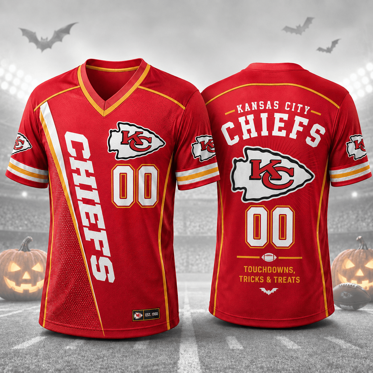 KC x NFL Premium Halloween Game Night NFL V-Neck