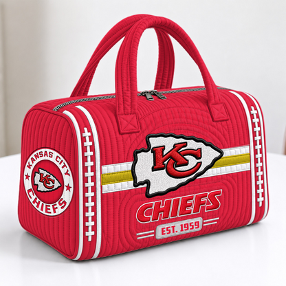 KC x NFL Quilted Luggage Travel Bag