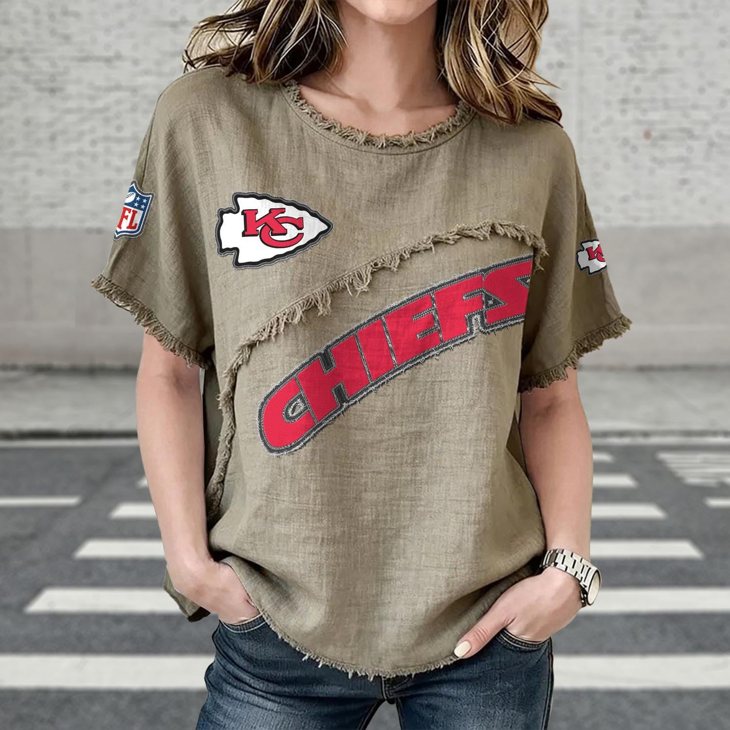 KC x NFL Women’???s Vintage O-Neck 2905 DatND DVT