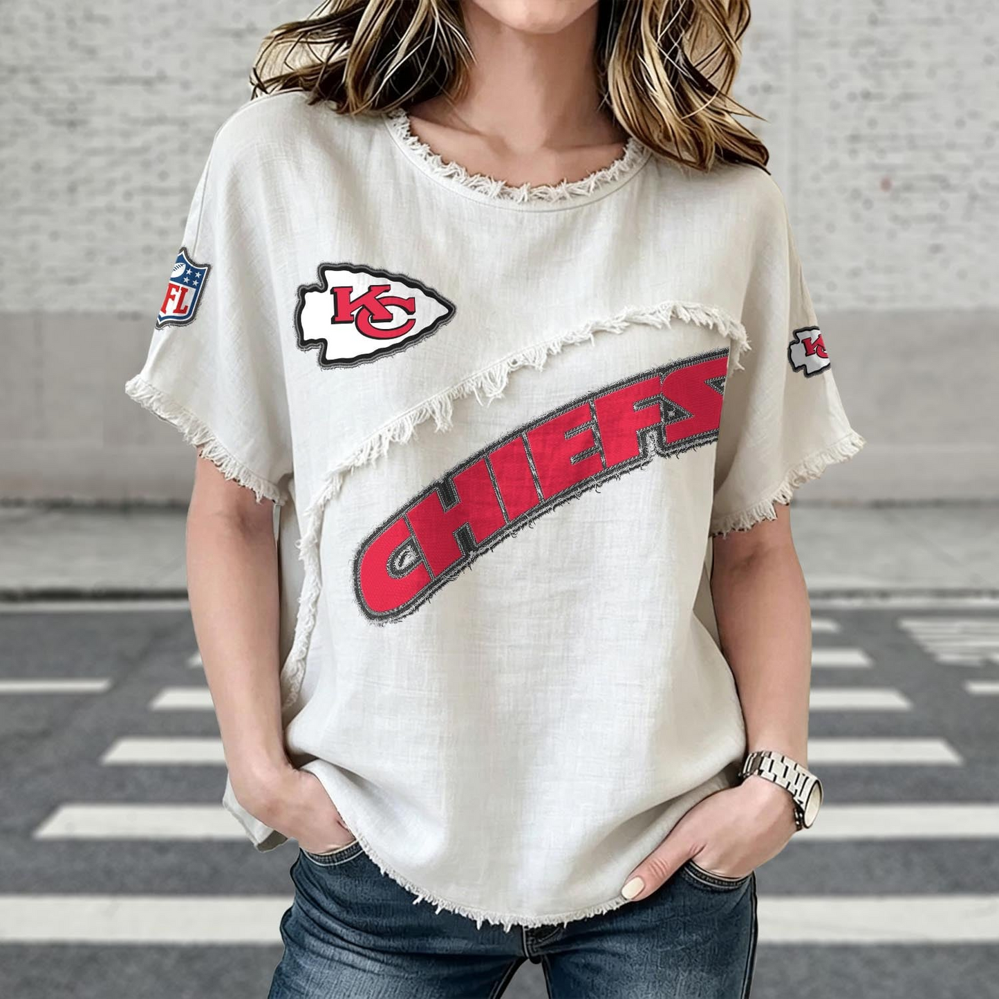 KC x NFL Women’???s Vintage O-Neck 2905 DatND DVT