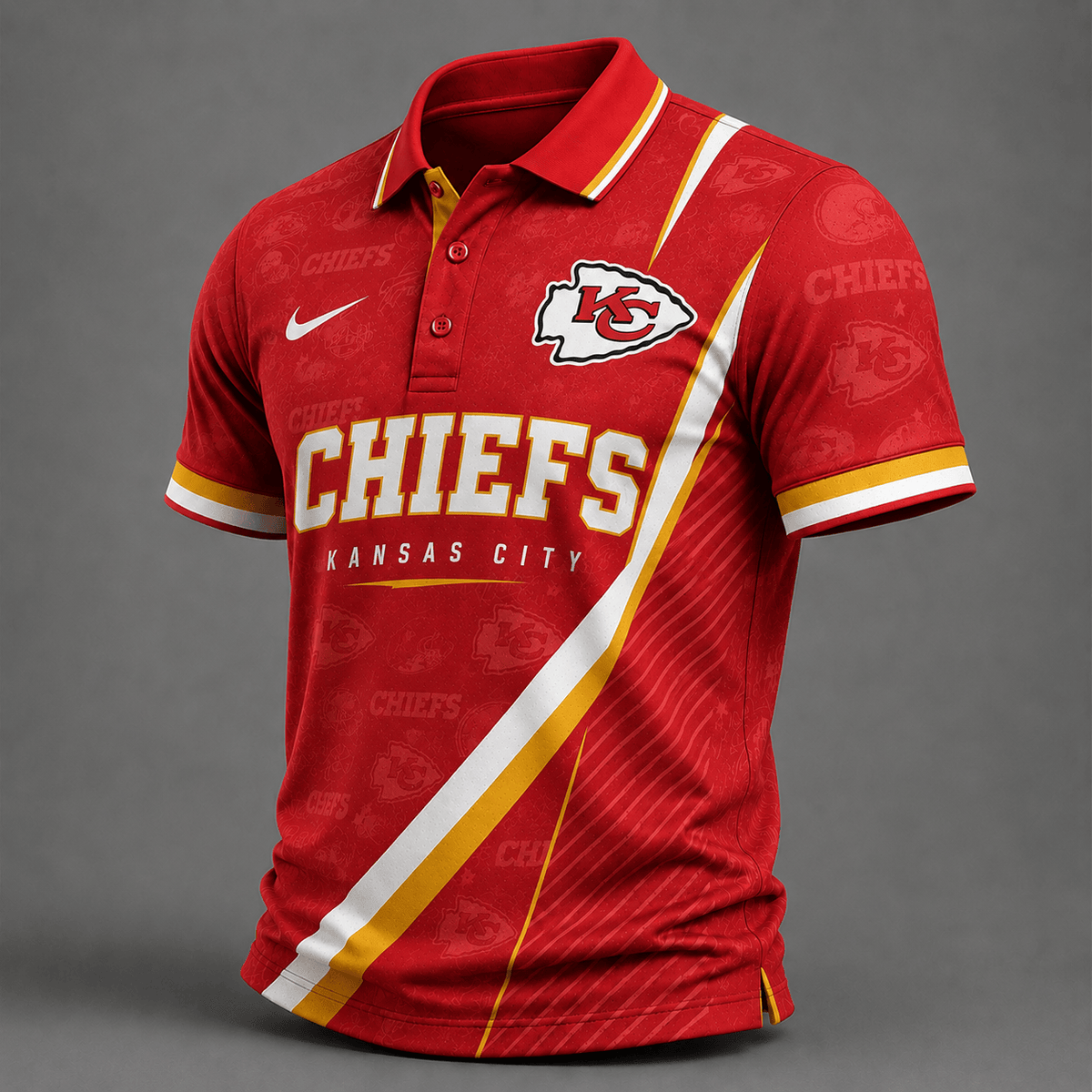 KCC Premium NFL Diagonal Stripe Polo Shirt