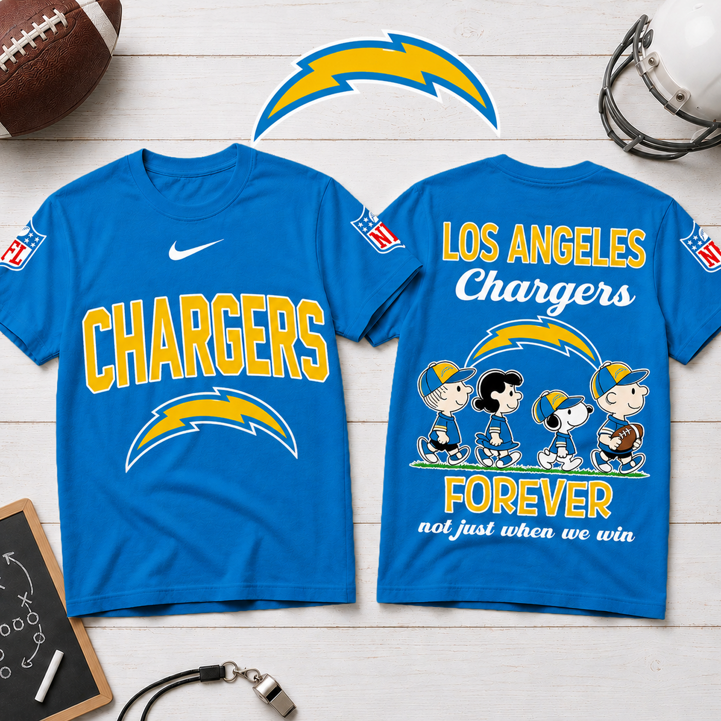 LAC x NFL Forever – Peanuts Football Fan 3D Shirt 2007