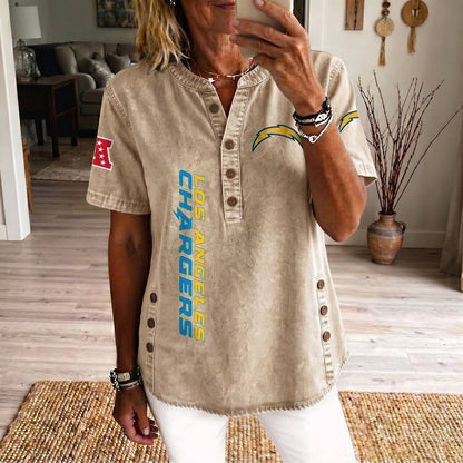 LAC x NFL Women’???s Denim Casual Tops DATND LBN 190526