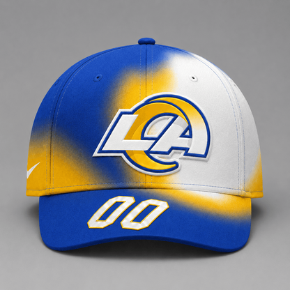 LAR Premium NFL Custom Name Number Athletic Cap