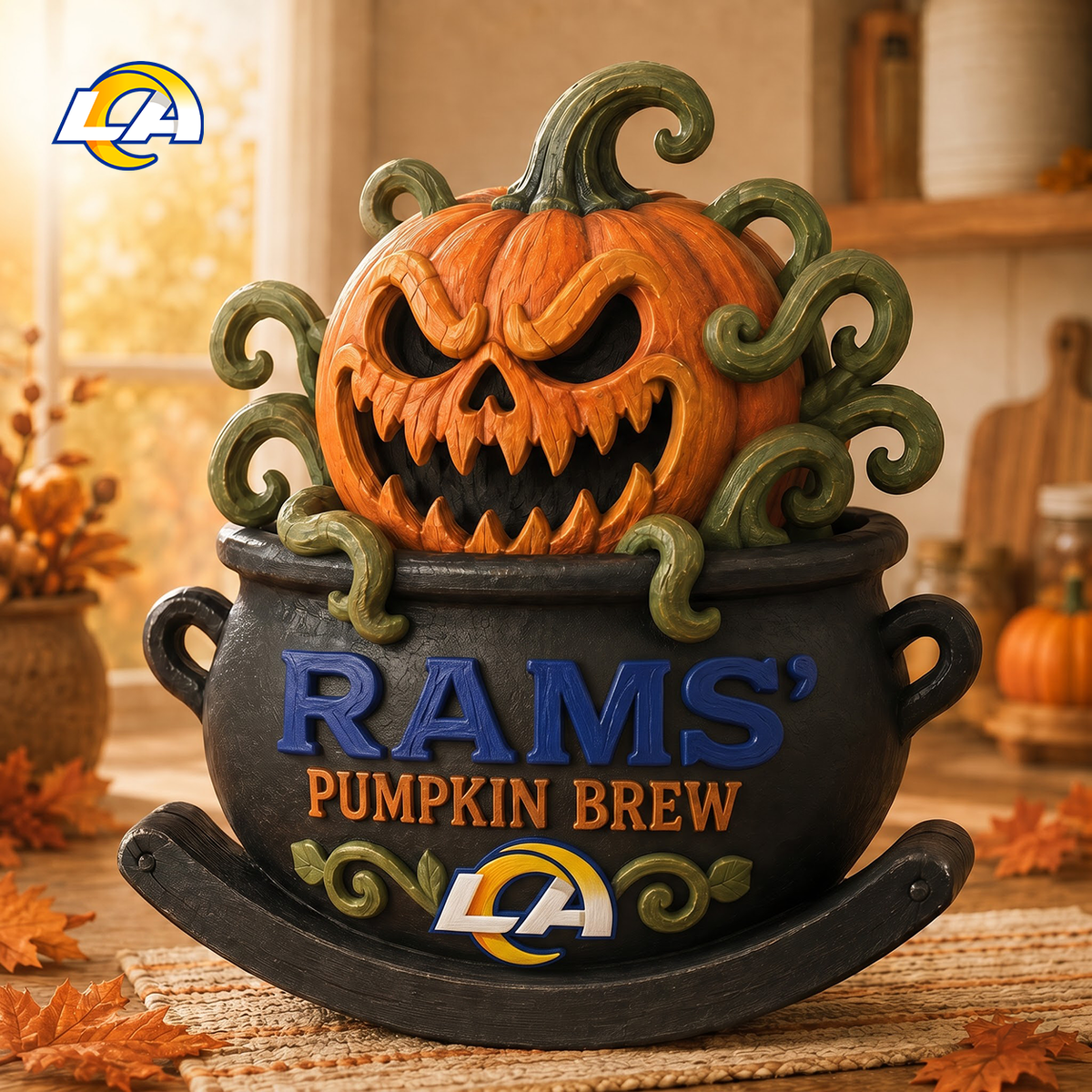 LAR Premium Pumpkin Brew Wooden Block Custom Shape 3 Layers