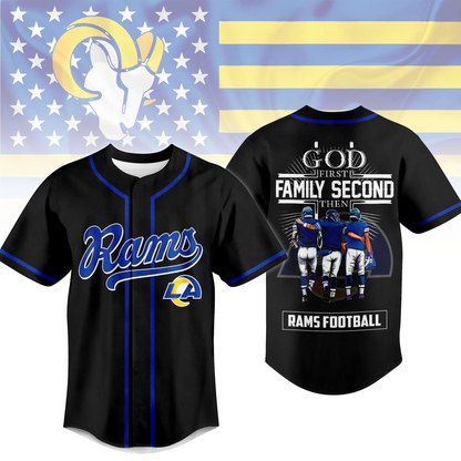 LAR x NFL God First, Family Second – Faith & Brotherhood Football Jersey