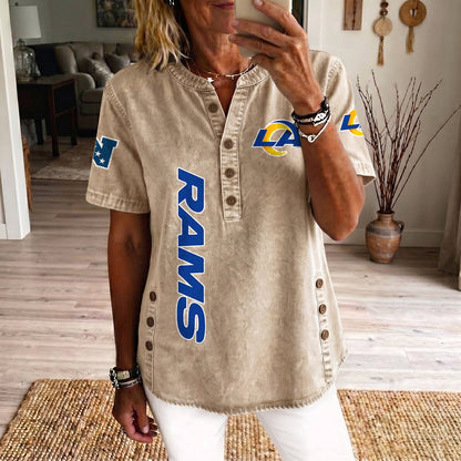 LAR x NFL Women’???s Denim Casual Tops DATND LBN 190526
