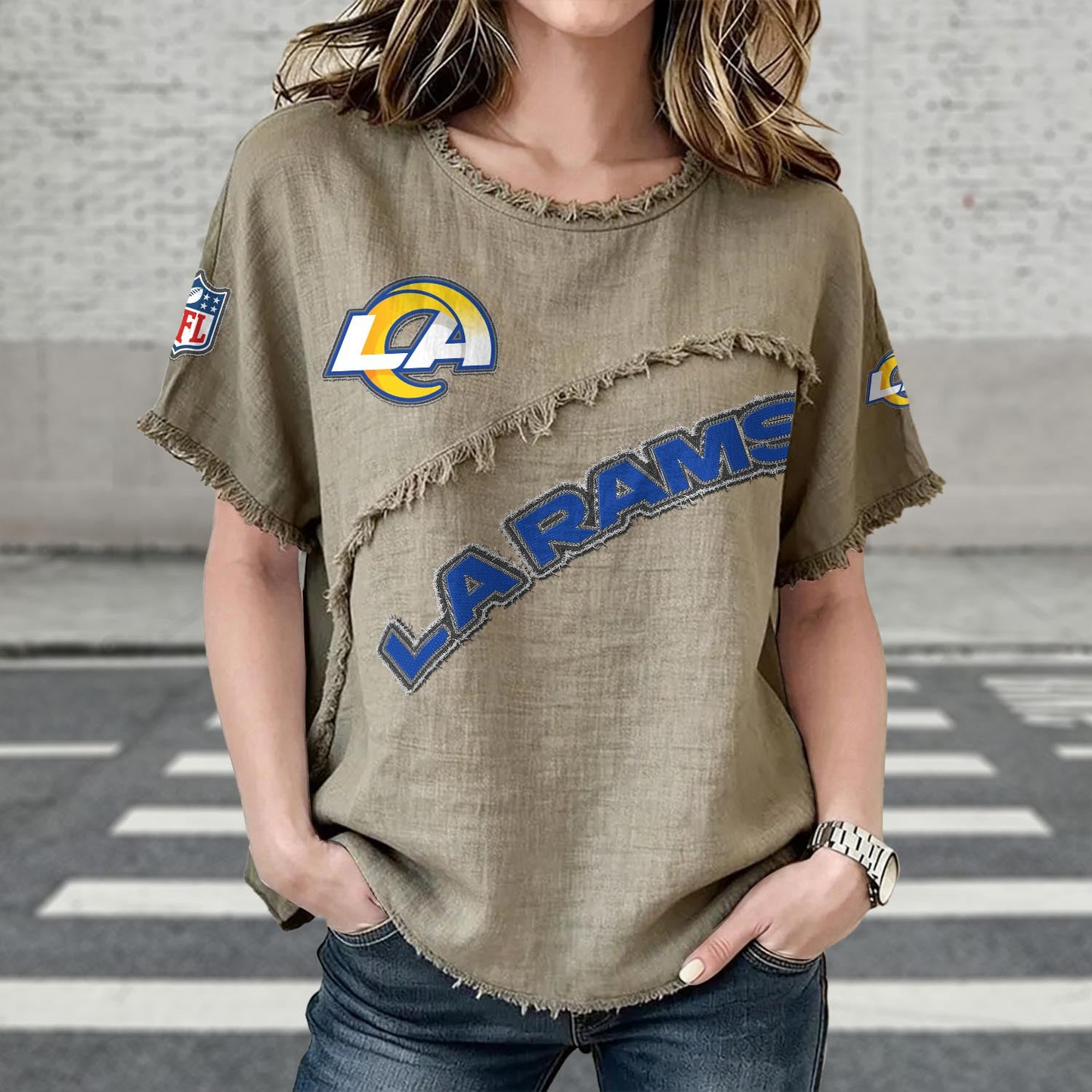 LAR x NFL Women’???s Vintage O-Neck 2905 DatND DVT