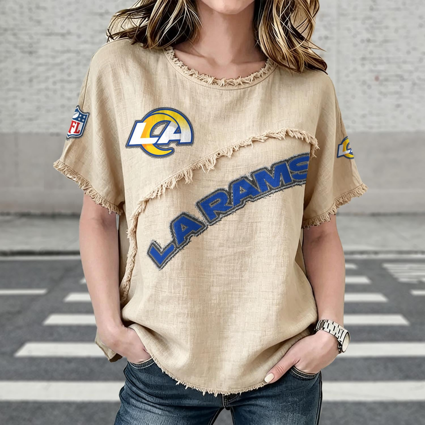LAR x NFL Women’???s Vintage O-Neck 2905 DatND DVT