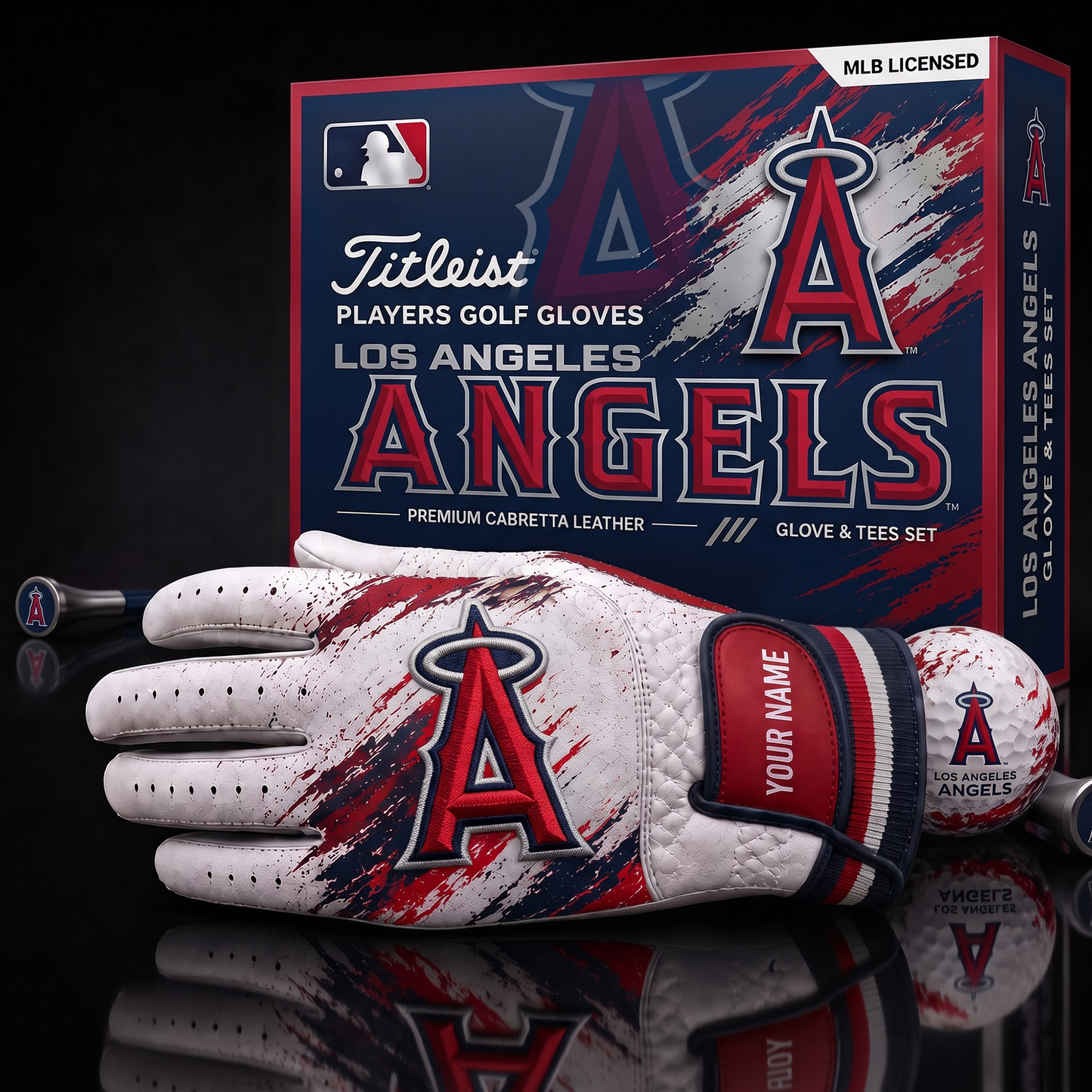 LA_MLB LUXURY PERSONALIZED GOLF GLOVE SET LIMITED EDTION