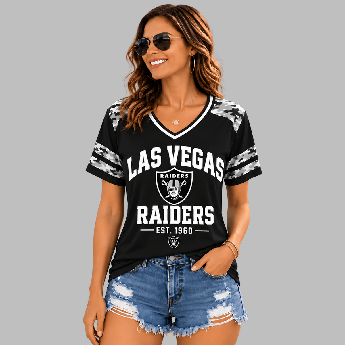 LV Premium NFL All-American Camo V-neck