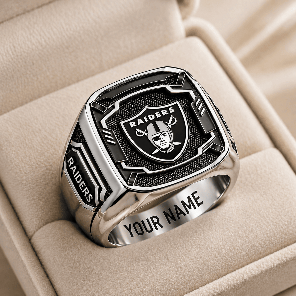 LV x NFL Special Ring Custom Any Name Gift For Fan Love
