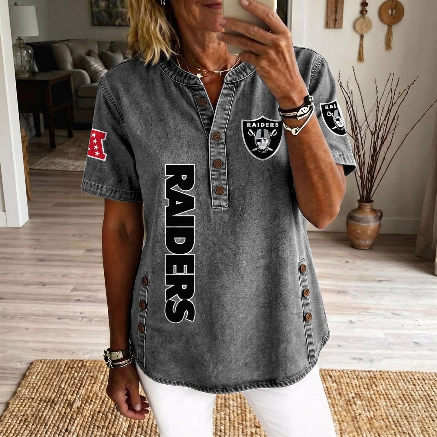 LV x NFL Women’???s Denim Casual Tops DATND LBN 190526