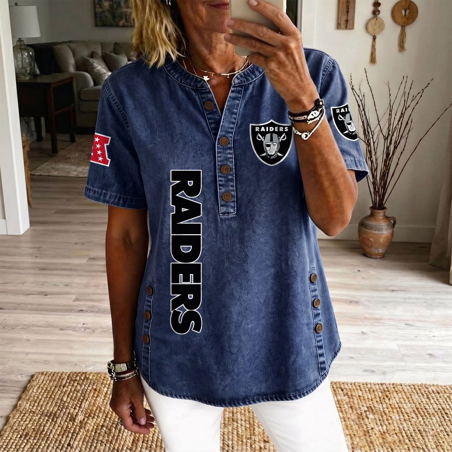 LV x NFL Women’???s Denim Casual Tops DATND LBN 190526