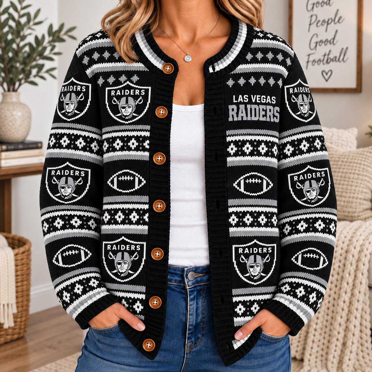 LV x NFL Women's Cardigan Sweater