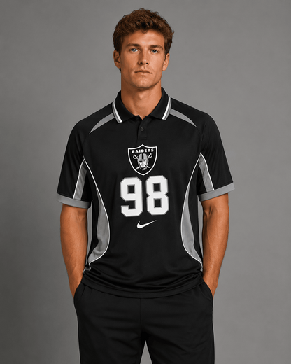 LVR Premium NFL Custom Number Sports Style Polo Shirt
