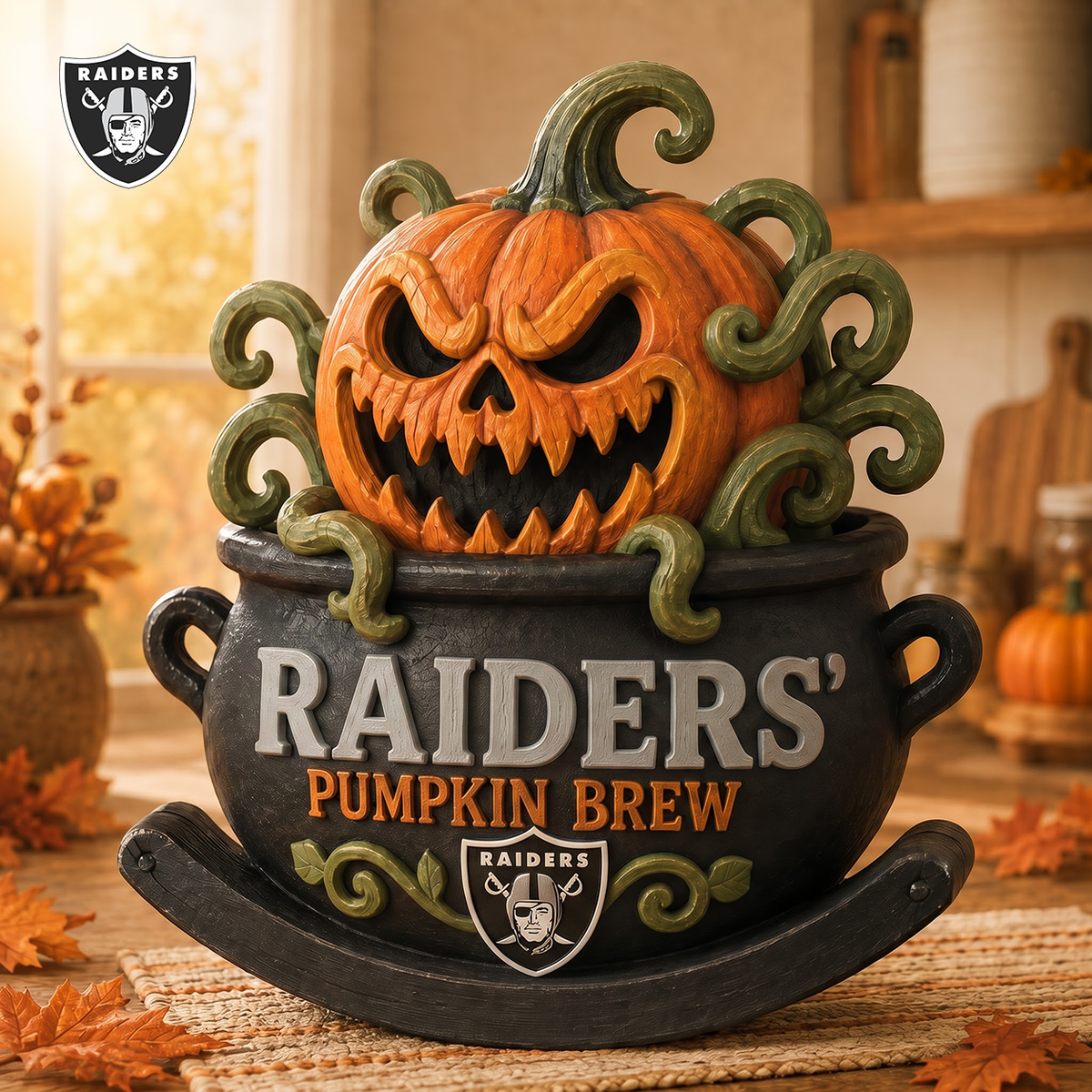LVR Premium Pumpkin Brew Wooden Block Custom Shape 3 Layers