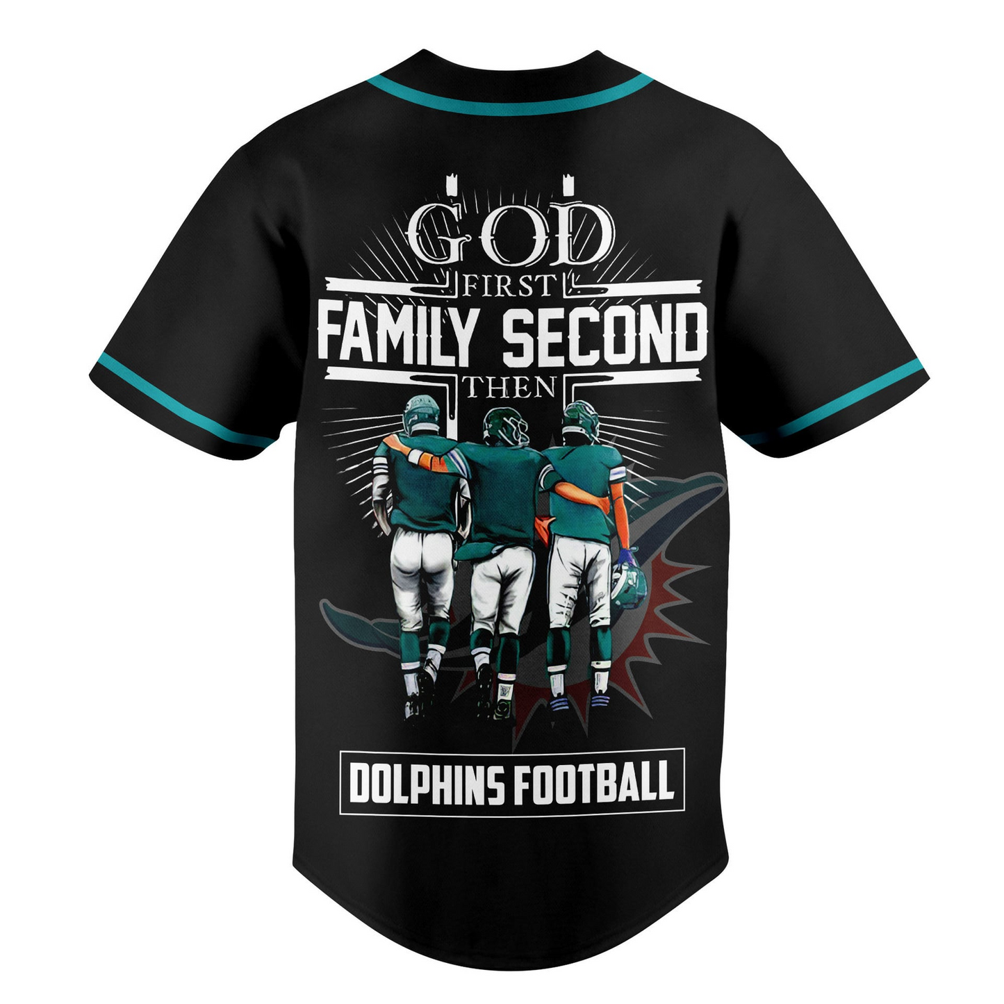 MIA x NFL God First, Family Second – Faith & Brotherhood Football Jersey