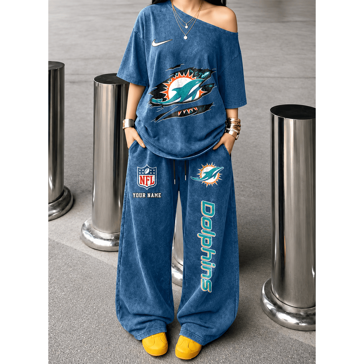 MIA x NFL Relaxed Fit Two Piece Sportswear Set