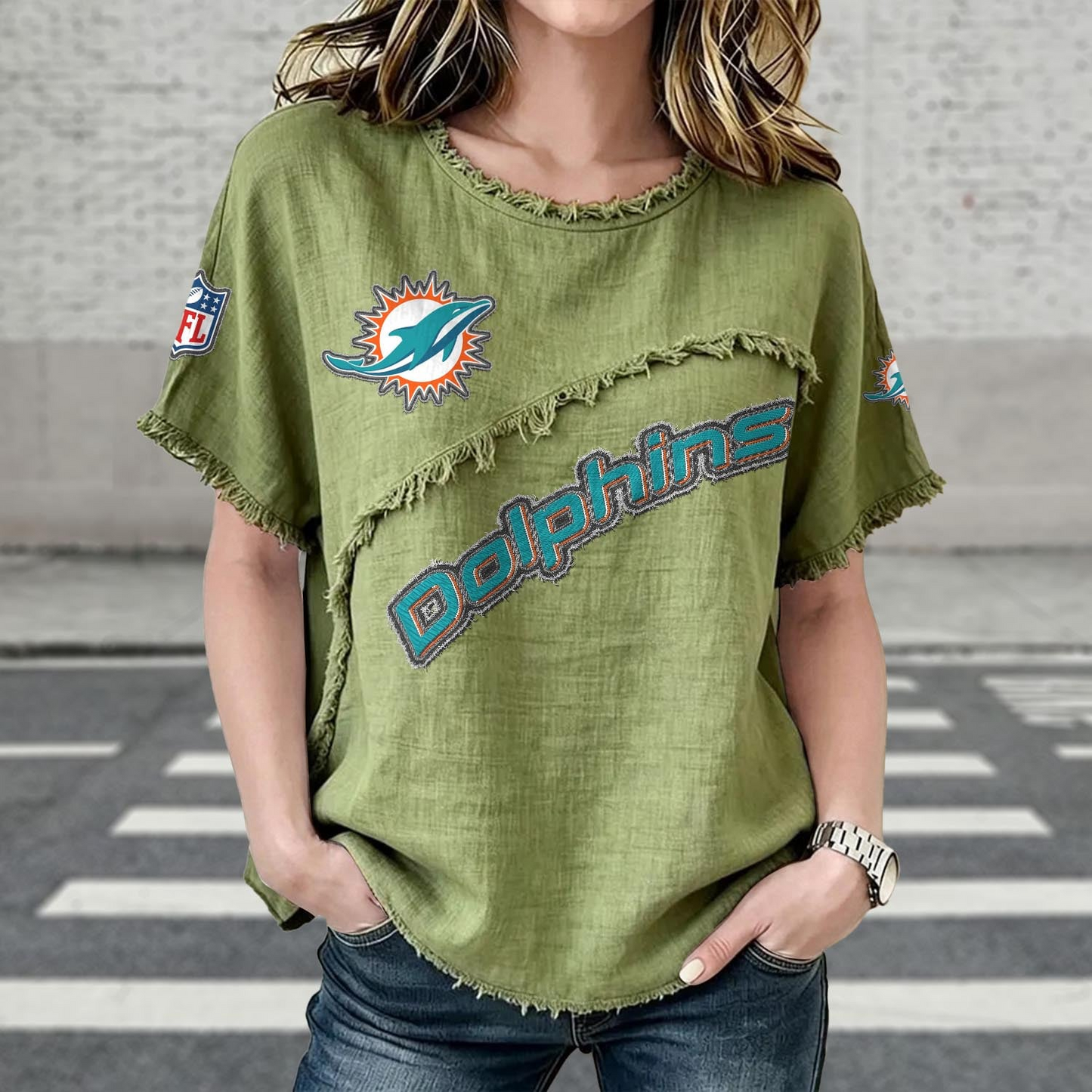 MIA x NFL Women’???s Vintage O-Neck 2905 DatND DVT