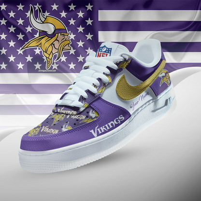 MIN x NFL Personalized Team Icon AF1 Shoes