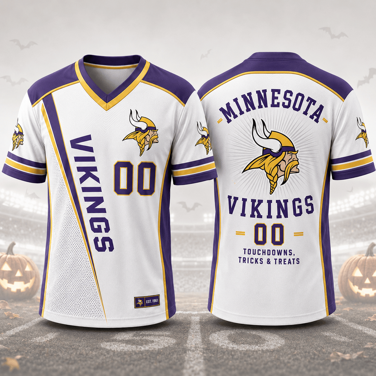 MIN x NFL Premium Halloween Game Night NFL V-Neck