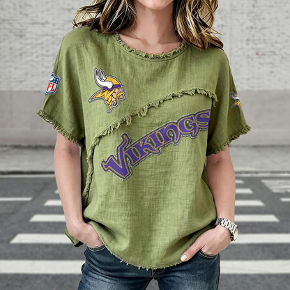 MIN x NFL Women’???s Vintage O-Neck 2905 DatND DVT