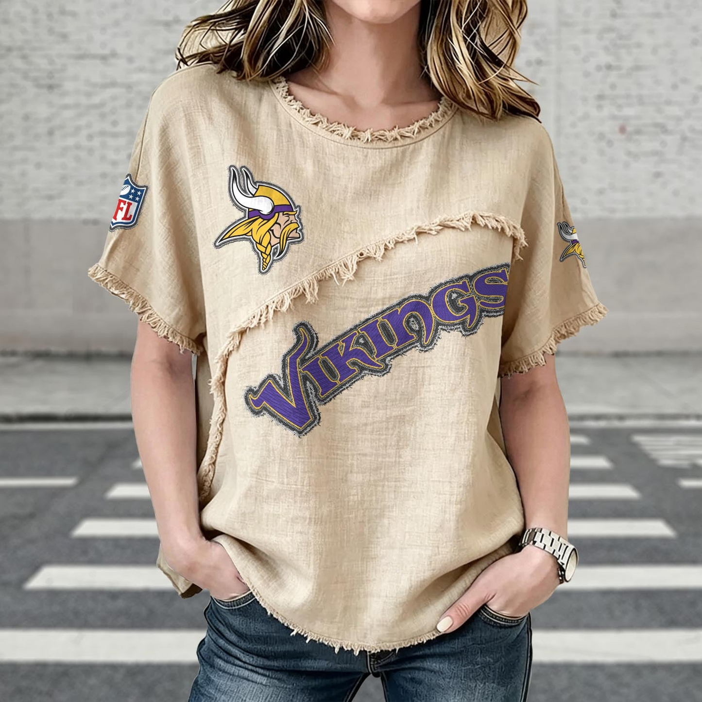 MIN x NFL Women’???s Vintage O-Neck 2905 DatND DVT