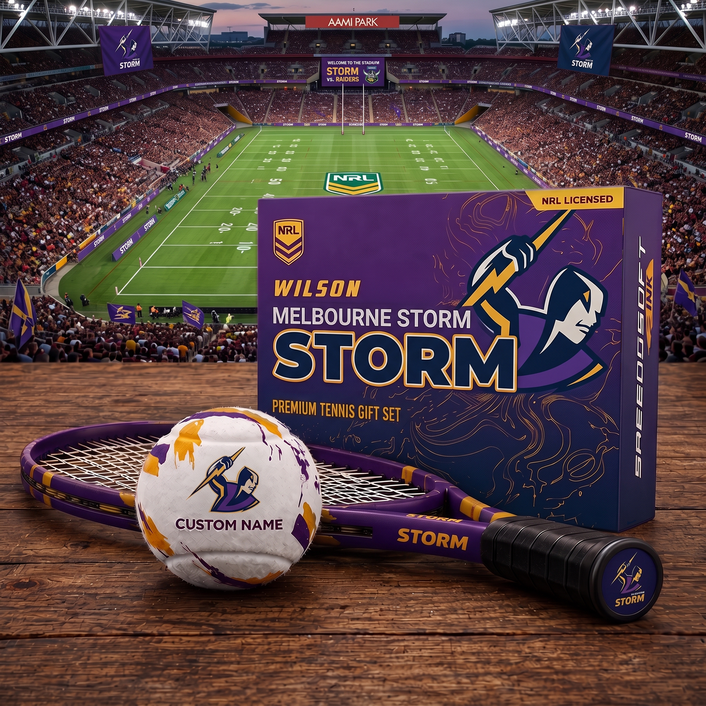 MS_PREMIUM NRL  EXCLUSIVE PERSONALIZED TENNIS BALL SET LIMITED EDTION