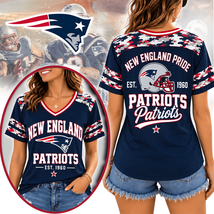 NE Premium NFL All-American Camo V-neck